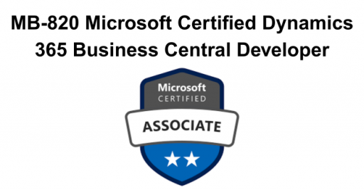 MB-820 Microsoft Certified Dynamics 365 Business Central Developer