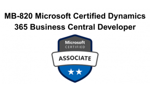 MB-820 Microsoft Certified Dynamics 365 Business Central Developer